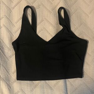 Black Cropped Tank Top